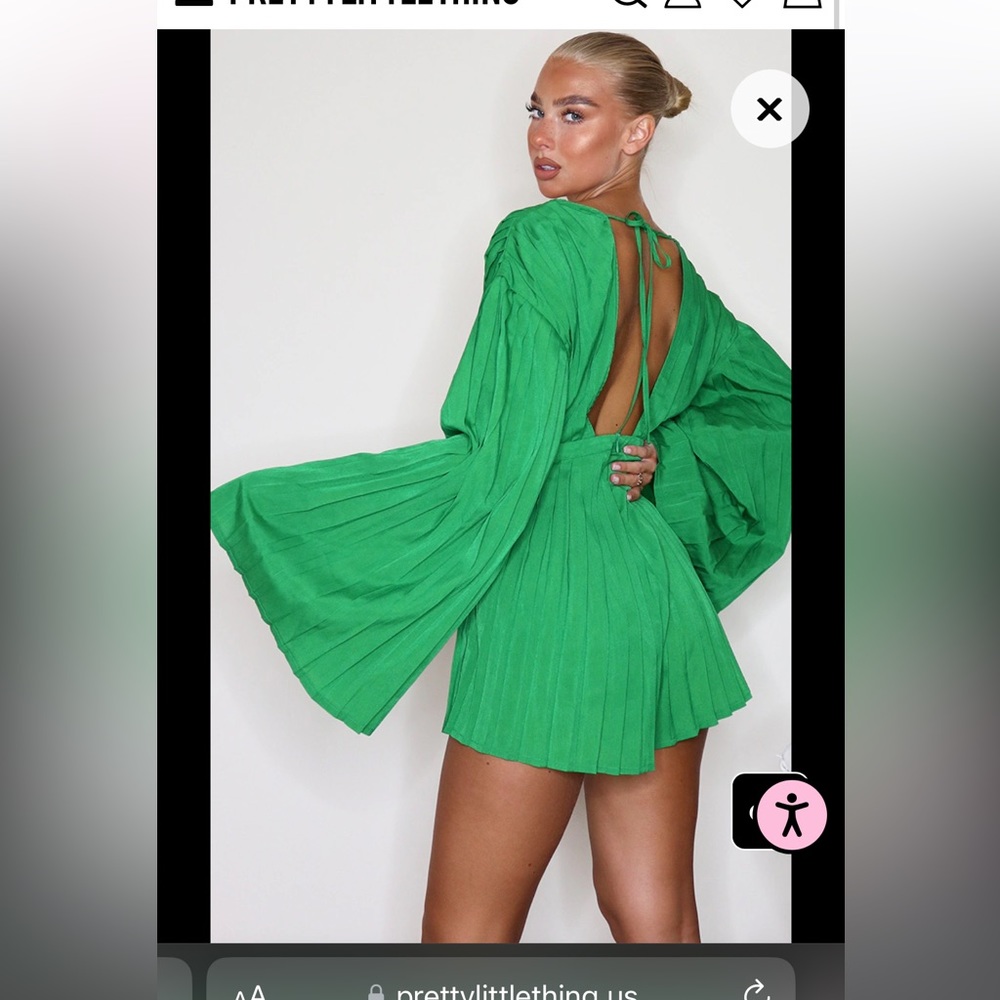 Emerald green romper